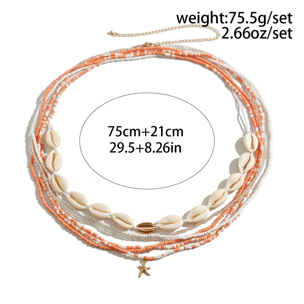 Ingemark 6Pcs Boho Starfish Pendant Waist Chain for Women Girls Summer Beach Bikini Elastic Belly Belt Y2K Jewelry Accessories