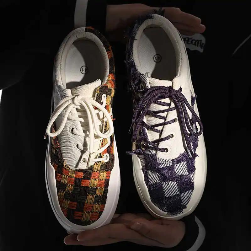 Non-slip Sole With Lacing Sneakers Man 48 Flats White Loafers Men Overseas Shoes Sport Teniz Wide Foot Type Resale Gym