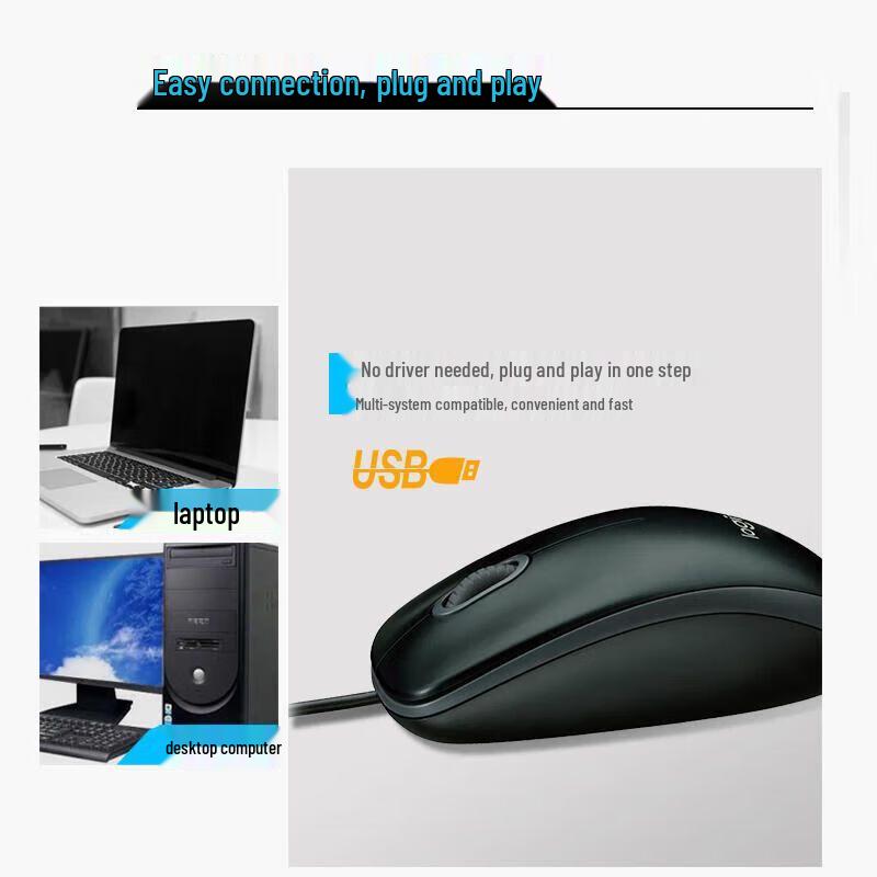 Logitech K120 Wired Keyboard & Mouse Combos