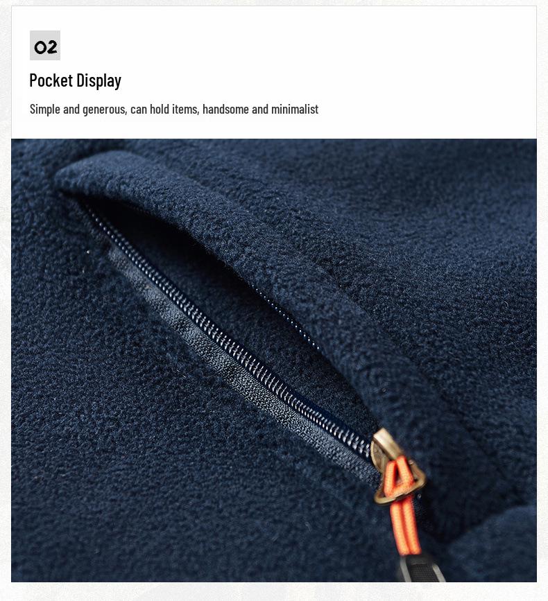 Men's Double-Sided Polar Fleece Jacket: Warm Cardigan for Students, Outdoor Sports & Casual Wear