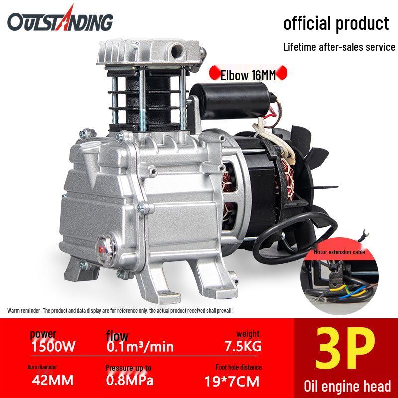 Aotusi Silent Oil-Free Air Compressor Pump Head 550W-1500W