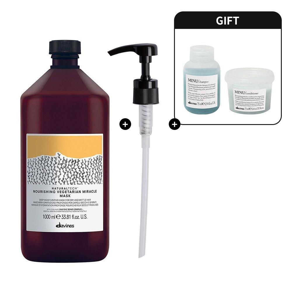 [Exclusive] Nourishing Vegetarian Miracle Mask 1L (+Minu Shampoo, Conditioner 75ml)