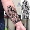 1 Sheet Jesus Pray With Cross Thorn Temporary Tattoos For Men Women Adults, Long Lasting Waterproof 3d Temp Fake Tattoo Sticker