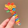 Kids' Rainbow Telephone Wire Hair Ring: High Ponytail Elastic Rope, New Style Curly Hair Band.