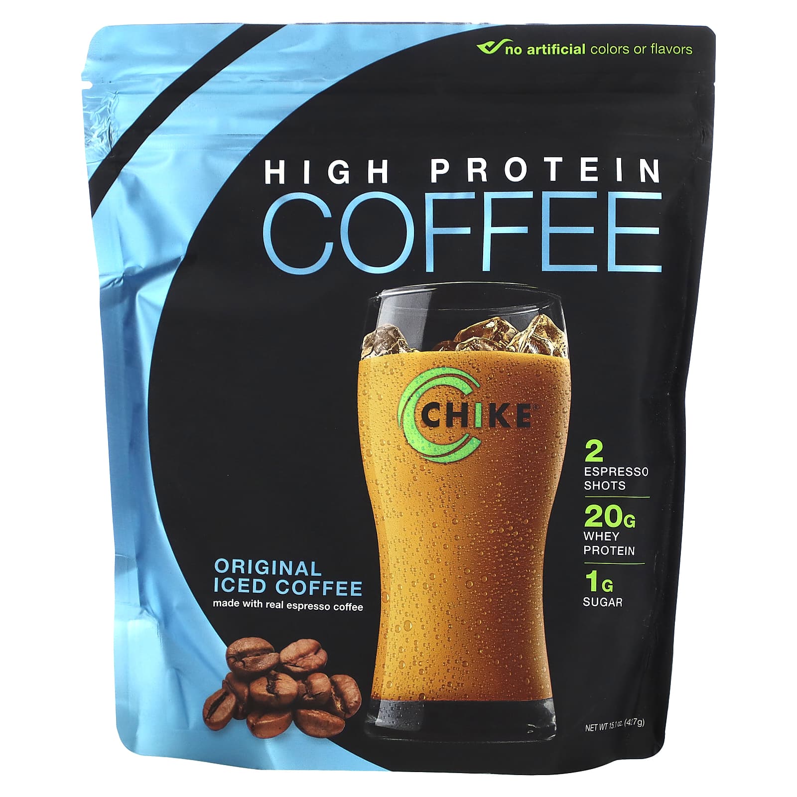 

Chike Nutrition, High Protein Iced Coffee, Original, 15.1 oz (427 g)