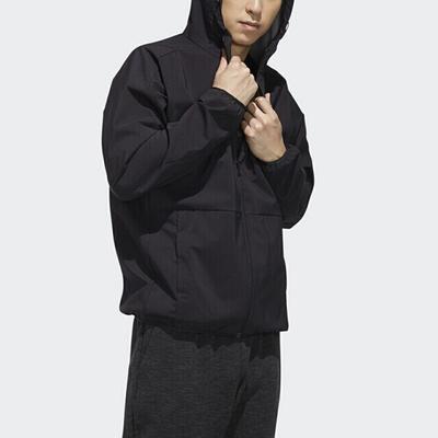 Jackets Men's Black Hooded Moderate Other ED1942