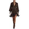 Western Cowboy Faux Suede Fringed Slim Fit V-Neck Dress for Women
