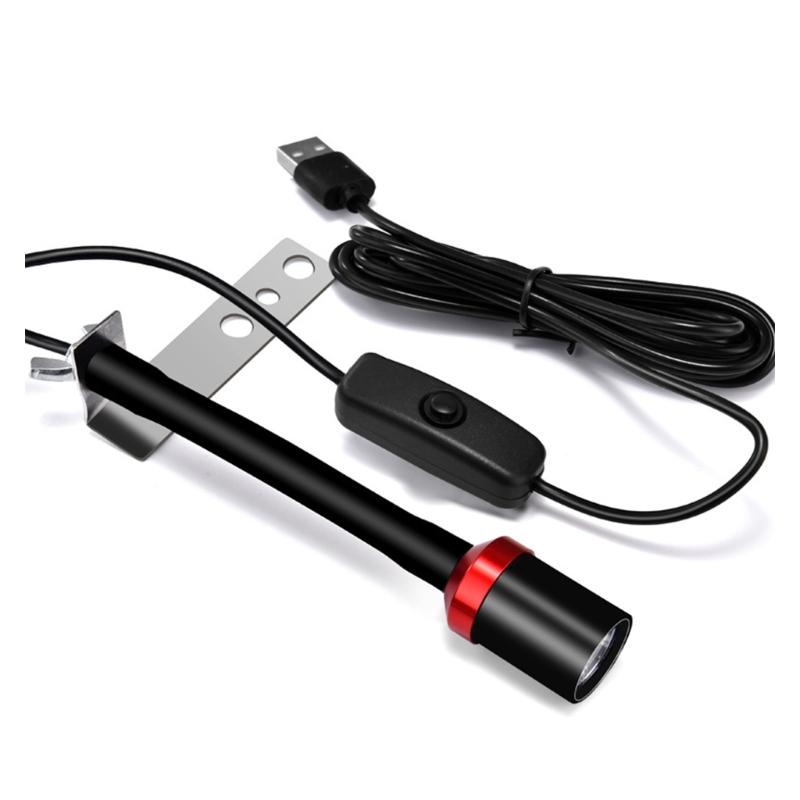 Aluminum Raft Fishing Light USB Port Powered Night Fishing Rod Light Rod Tip Fishing Light Fishing Accessories