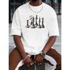 European Size Men's Short-sleeved T-shirt Summer Fashion Trend Top Printed Men's Bottoming Shirt Spring and Summer Round Neck Casual Top