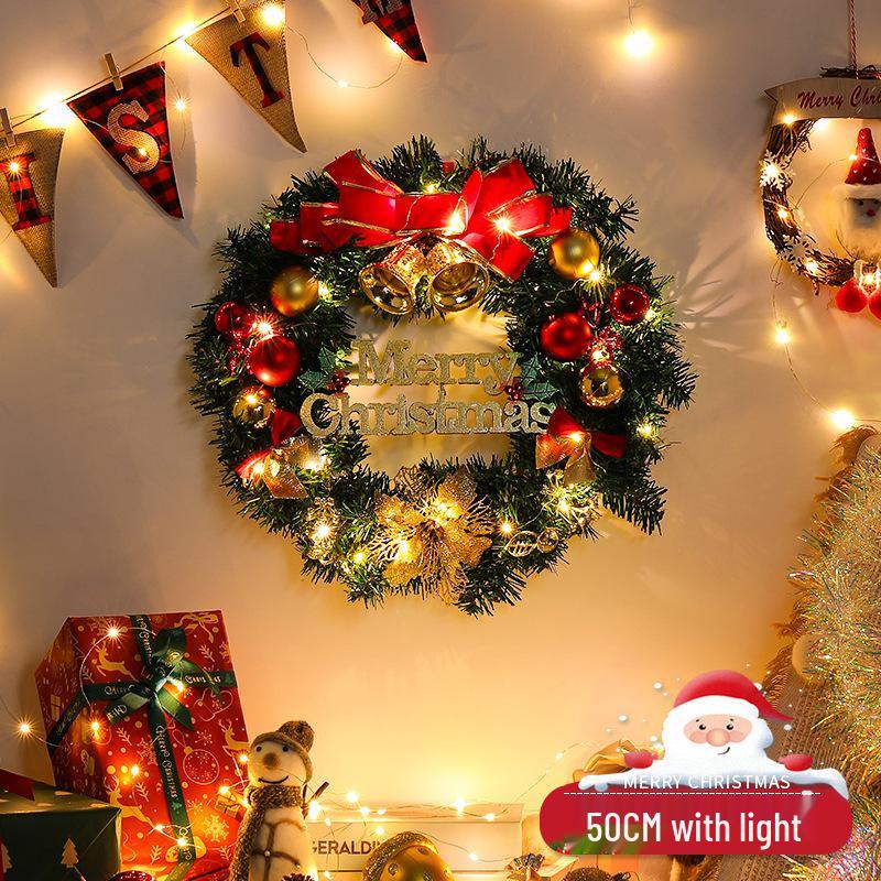 Christmas Wreath - 40/50/60cm Holiday Decorations & Ornaments for Door Hanging