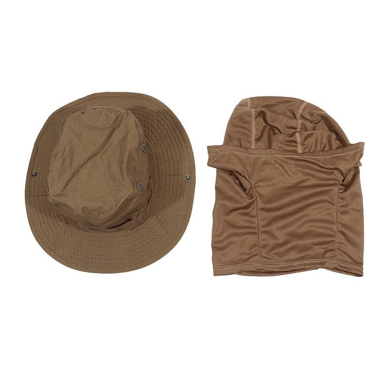 Face Mask Camouflage Boonie Cap Set Men Mountaineering Hunting Camping Climbing Hat Suit Wide Brimmed Sports Fishing Hat