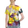 Women's Floral Print Short-sleeved Loose Crew Neck Top Versatile T-Shirts Women’s