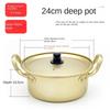 Gold Ramen Noodle Pot Double Ears with Lid Easy To Clean Soup Hot Pot Universal Aluminum Noodle Cooking Pot Induction Cooker Gas