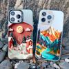 Creative Mountains Landscape Scenery 2D Printing Phone Case For iPhone 13 Mini 15 14 Plus 16 15 14 13 12 11 Pro Max Laser Covers