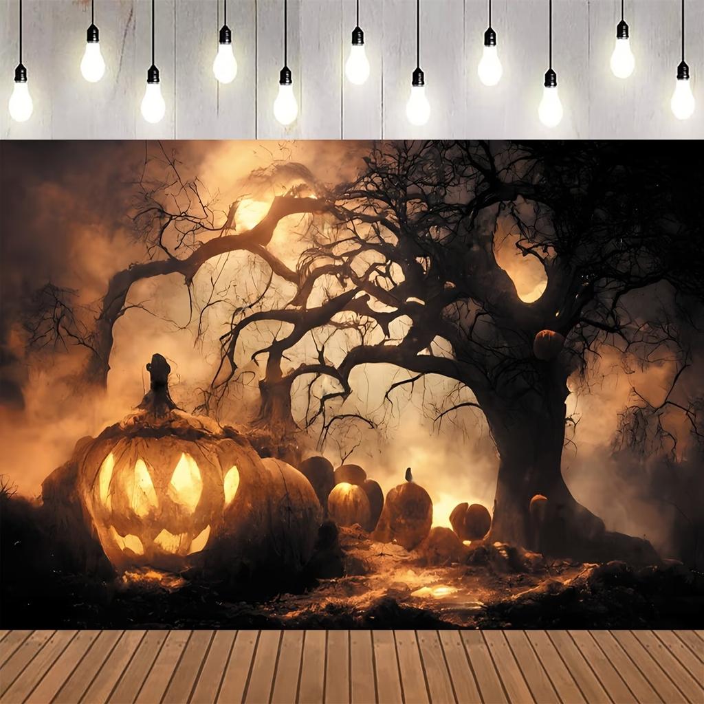 Halloween Theme Party Witch Hat Photo Background Horror Witch Makeup Prop Background