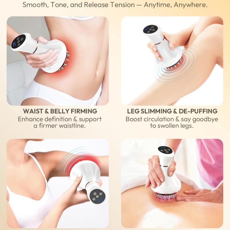 2026 New Lymphatic Drainage Massager & Anti-Cellulite Tool, Body Sculpting Machine with Heat Vibration Soothing Pulse for Legs Arms Hips