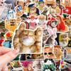 10/30/50pcs Cute Funny Animal Cat Meme Stickers Creative Cartoon Sticker Water Bottle Notebook Phone Graffiti Decals Decoration