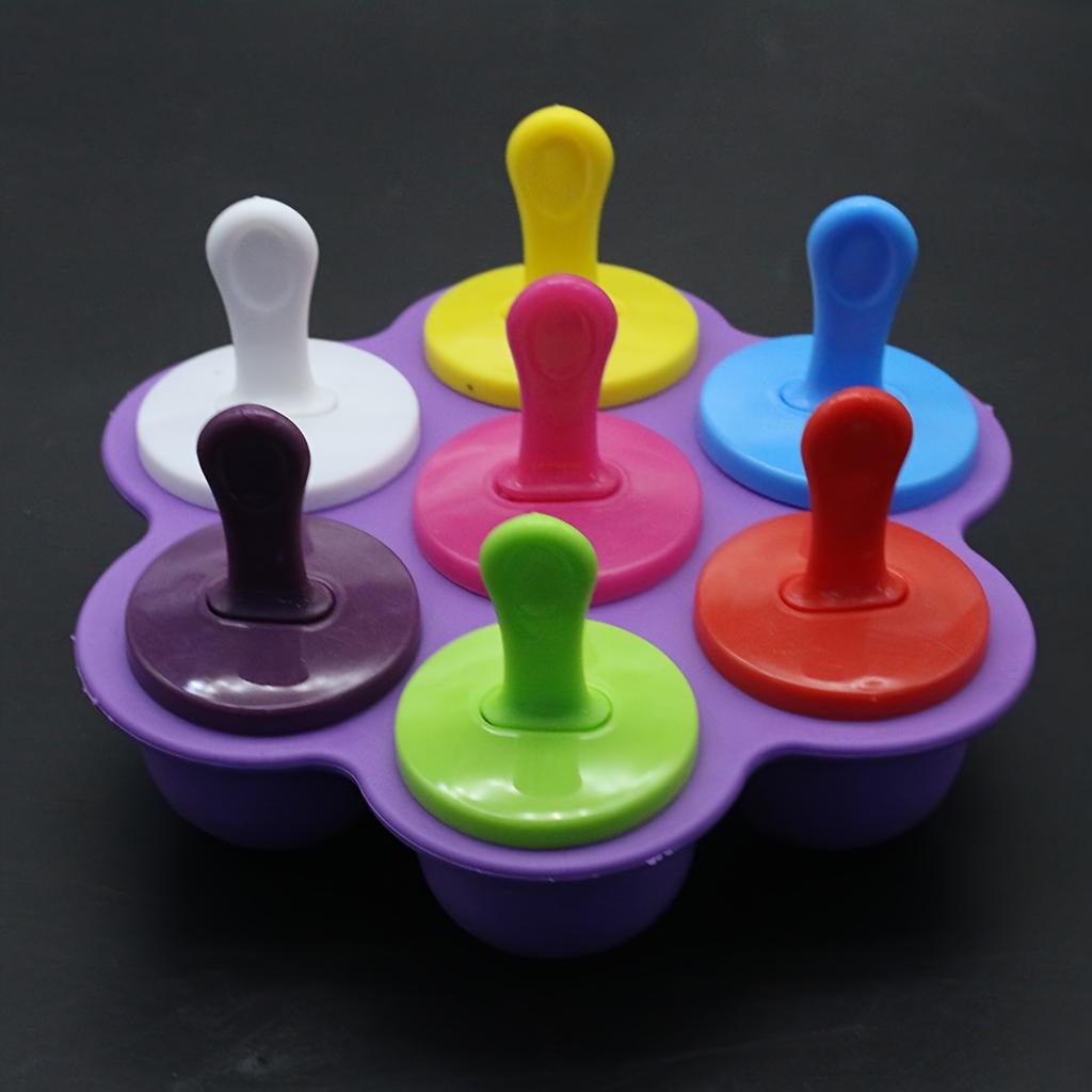 Moule à glace à 7 trous Moule à glaçons en silicone avec couvercle pour DIY maison