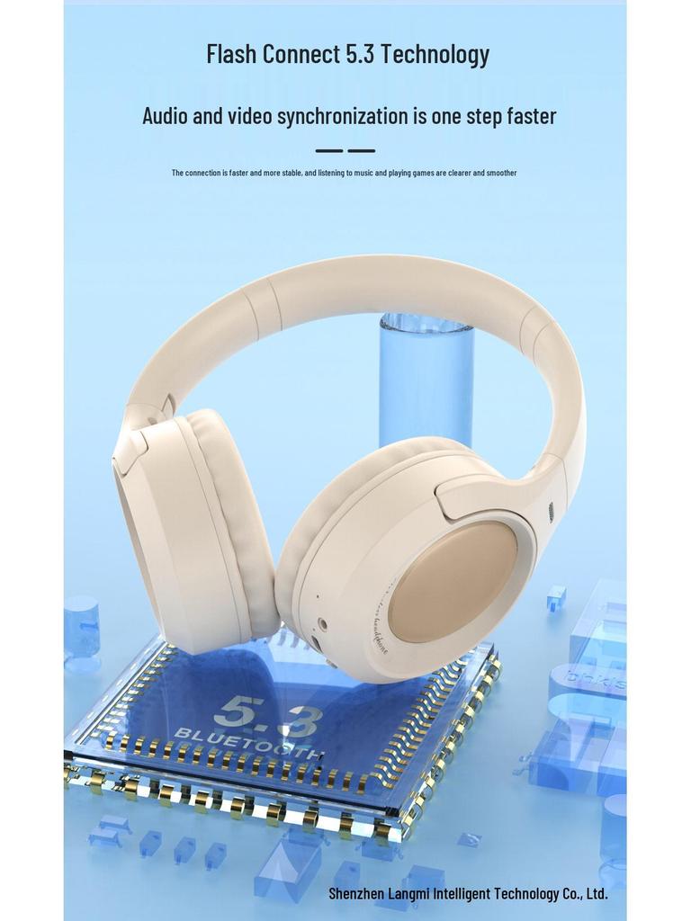 Cross-Border Hot-Selling Noise-Cancelling Over-Ear Bluetooth Stereo Headphones