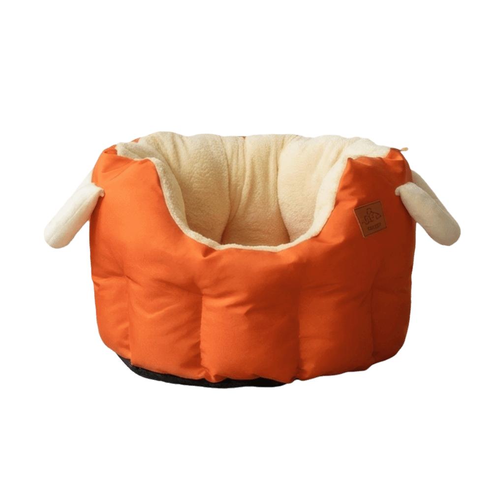 

Warm Pet Car Seat Soft Pet Cotton Nest Multi Functional Cat Outdoor Bag for Cats and Dogs помаранчевий