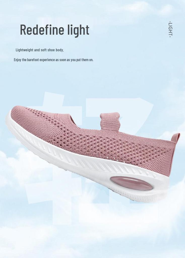Women's Comfortable Summer Slip-On Shoes - Soft, Breathable, Lightweight Old Beijing Cloth Style