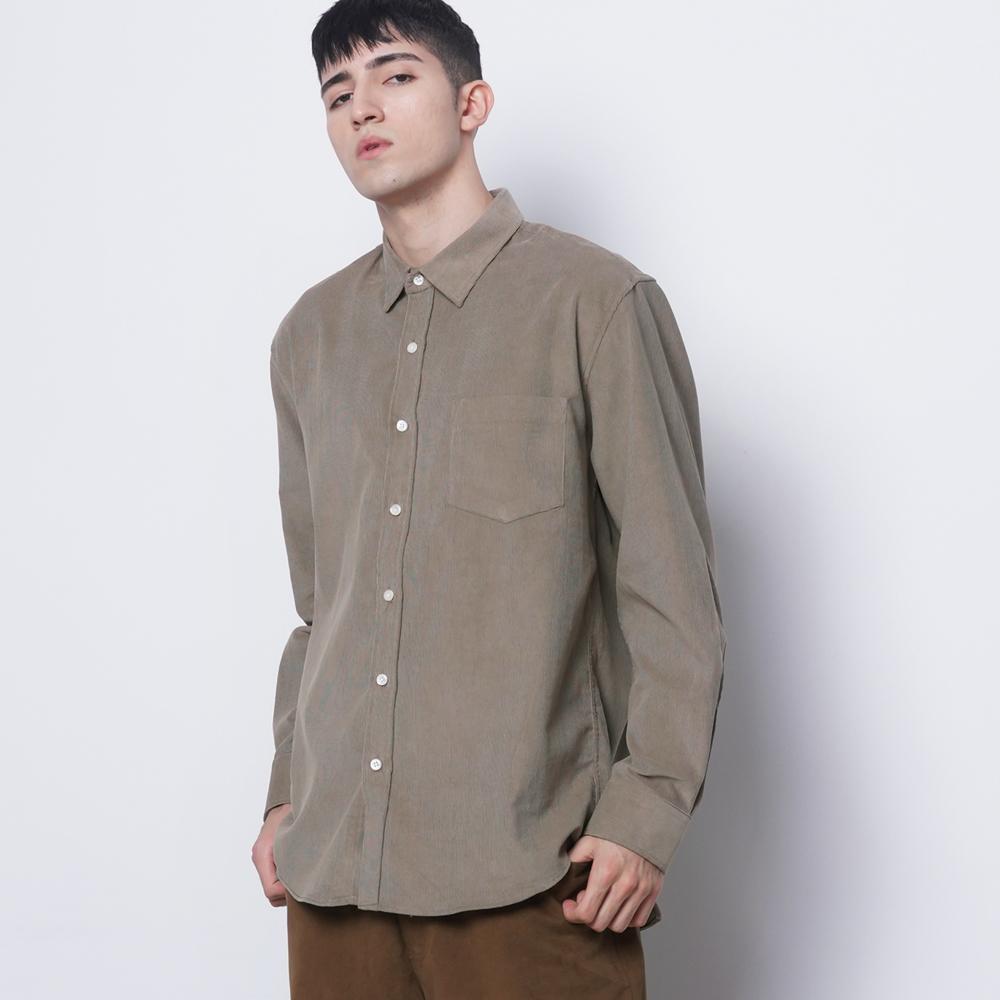 THE-ABON M201 Coduroy Over Shirts Khaki