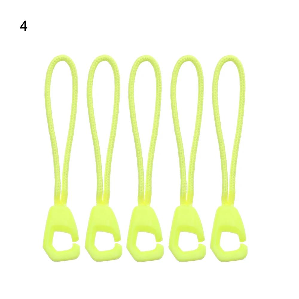5Pcs Zipper Pull Puller End Fit Rope Tag Fixer Zip Cord Tab Replacement Clip Broken Buckle for Travel Bag Suitcase Tent
