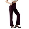 Women's Wide Leg Pants High Waist Stretch Work Pants Business Casual Pants Pockets