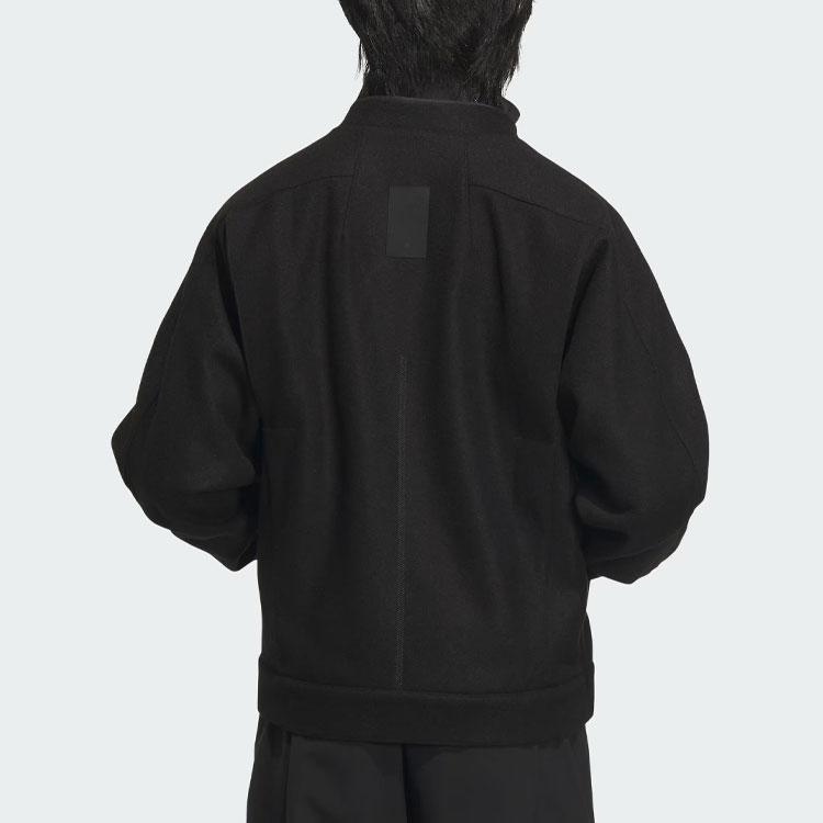 Adidas Wuji Melton Jacket Solid Logo Sports Casual Jacket Men Jacket Black IX4285