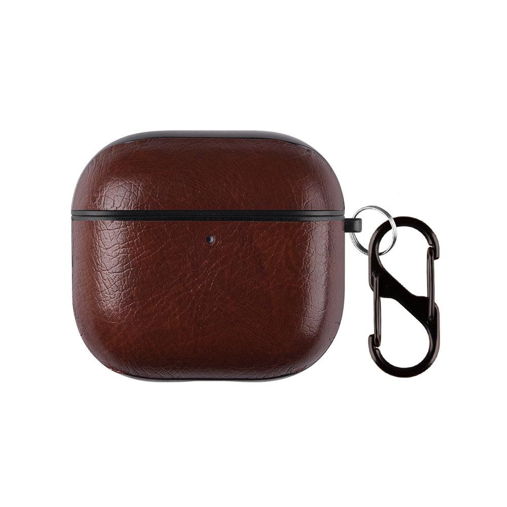The new split leather earphone cover is suitable for AirPods 4 ordinary leather earphone cover anti-drop protective case