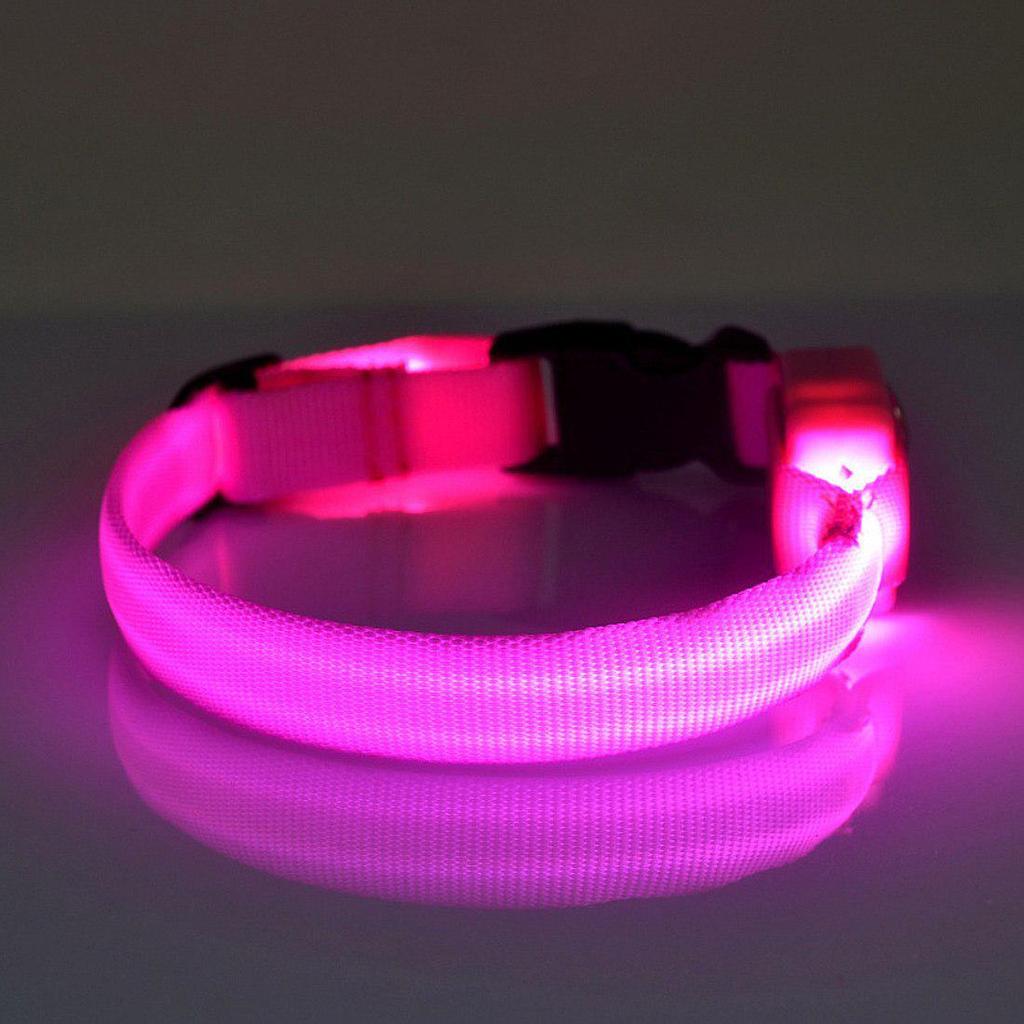 Naylon Led Pet köpek tasması Gece Güvenliği Yanıp Sönen Glow Köpek Tasma Köpekler Aydınlık Floresan Yaka