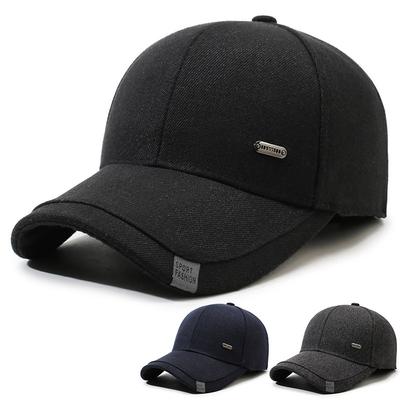 Winter Middle-Aged and Elderly Men's Cap Outdoor Thick Cap Velvet Warm Baseball Cap Ear Protection Cotton Cap