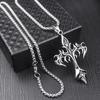 Mote Vintage Flamme Kors Anheng Halskjede For Kvinner Menn Lang Kjede Punk Goth Trendy Tilbehør Choker Gotiske Smykker