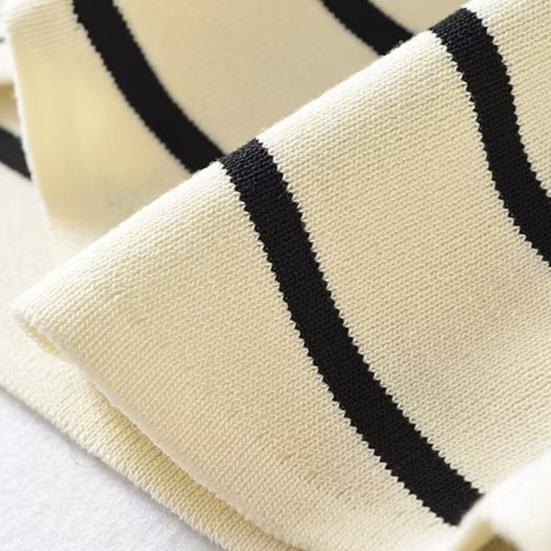 Women Knitting Vest V-Neck Sleeveless Single Breasted Striped Print Vest Wrinkle-Resistant Knitwear Daily Wear