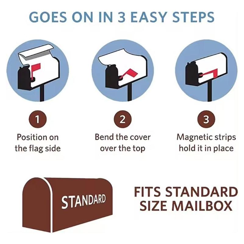 Holiday Magnetic Mailbox Wrap Seasonal Decoration Waterproof Polyester Easy Change Design Gift Ready