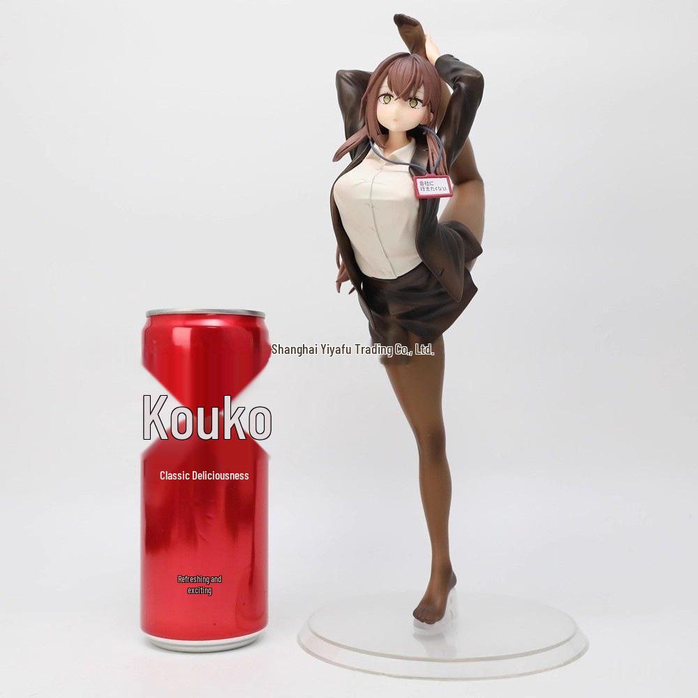 Figurka Anime OL-chan 'Bez Pracy': Piękna Dziewczyna Modelka, Dekoracja Biurka, Kolekcjonerska Lalka