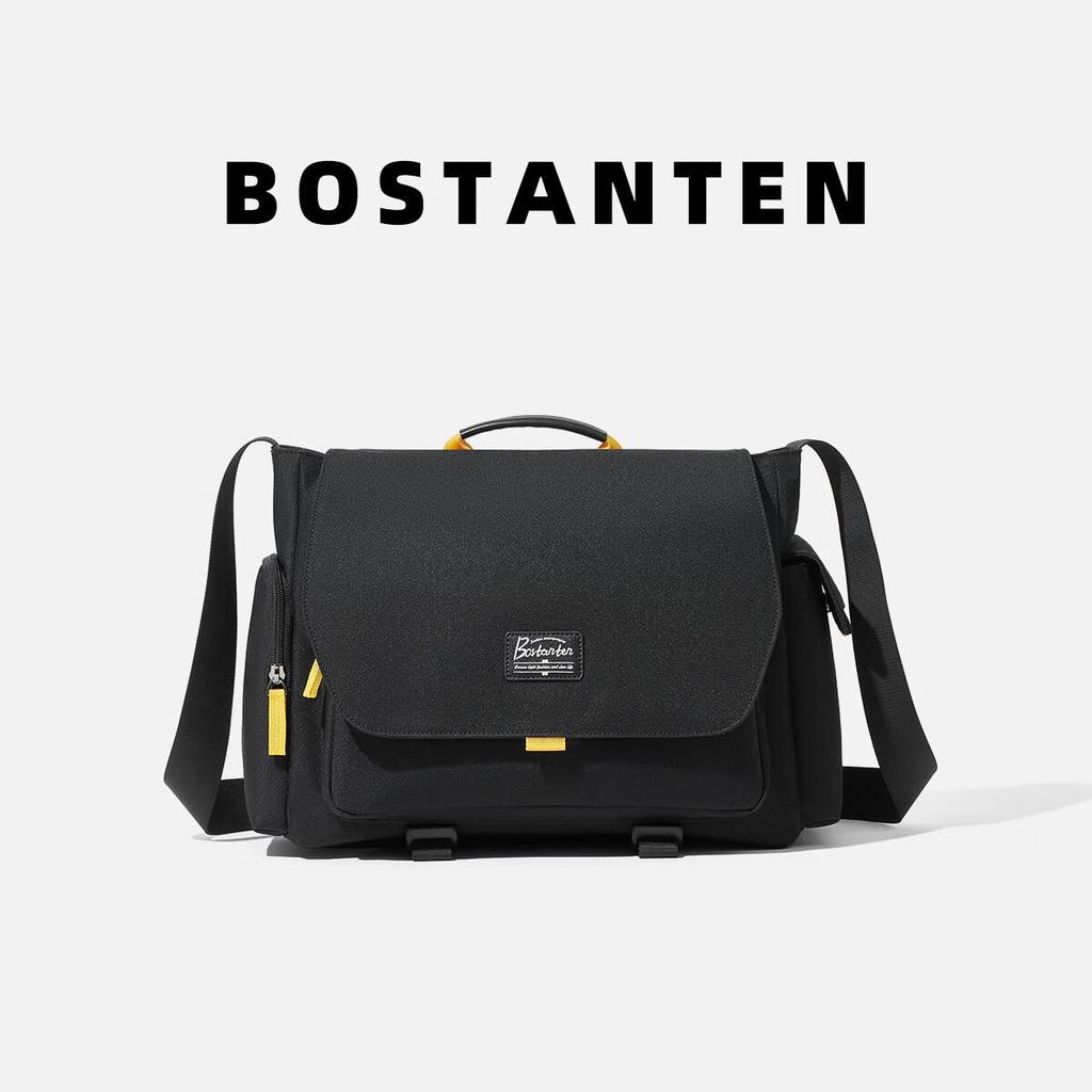 BOSTANTEN Men's Shoulder Bag, Crossbody Bag, Messenger Bag, Sport Bag, Black
