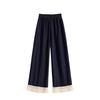 DIMANAF 2025 Plus Size Long Pants Women Summer High Waist Dot Pants Elastic Casual Loose Harem Pants New