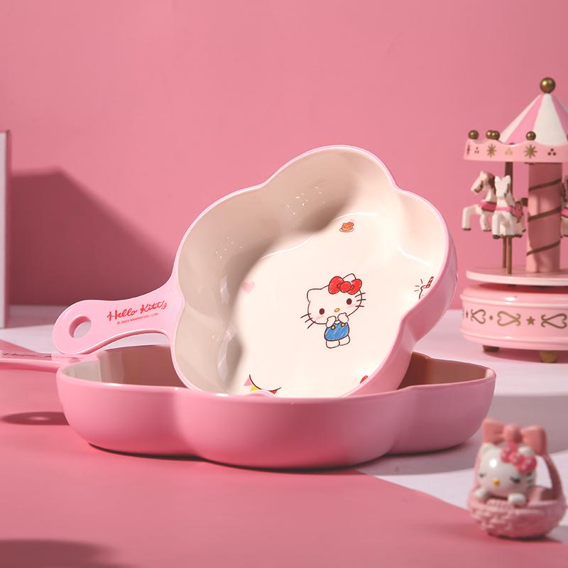 1 szt. Sanrio Hellokitty Naczynia Bezpieczne i Odporne na Ciepło Talerz Trzy Komory Uchwyt Łyżki Kubek Melamina Naczynia Stołowe Na Sztućce Miska