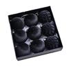 9-pack Christmas Ball Pendants, Special-shaped Flocking Painted Balls, Christmas Party Venue Decorations