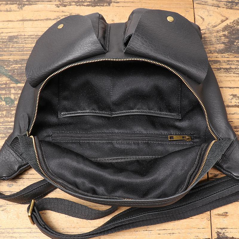 Torba ze skóry bydlęcej Męska Torba crossbody ze skóry bydlęcej Torba na ramię Pierwsza warstwa skóry bydlęcej Torba rowerowa, Jednoramienna torba pod pachę, Podróżna torba listonoszka na klatkę piersiową