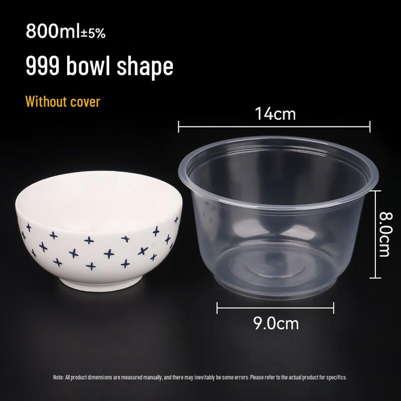 Heixie Disposable Round Plastic Food Bowls