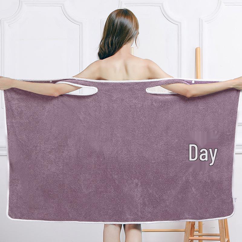 Women's Sexy Absorbent Bath Towel Wrap - Thickened Wearable Bathrobe