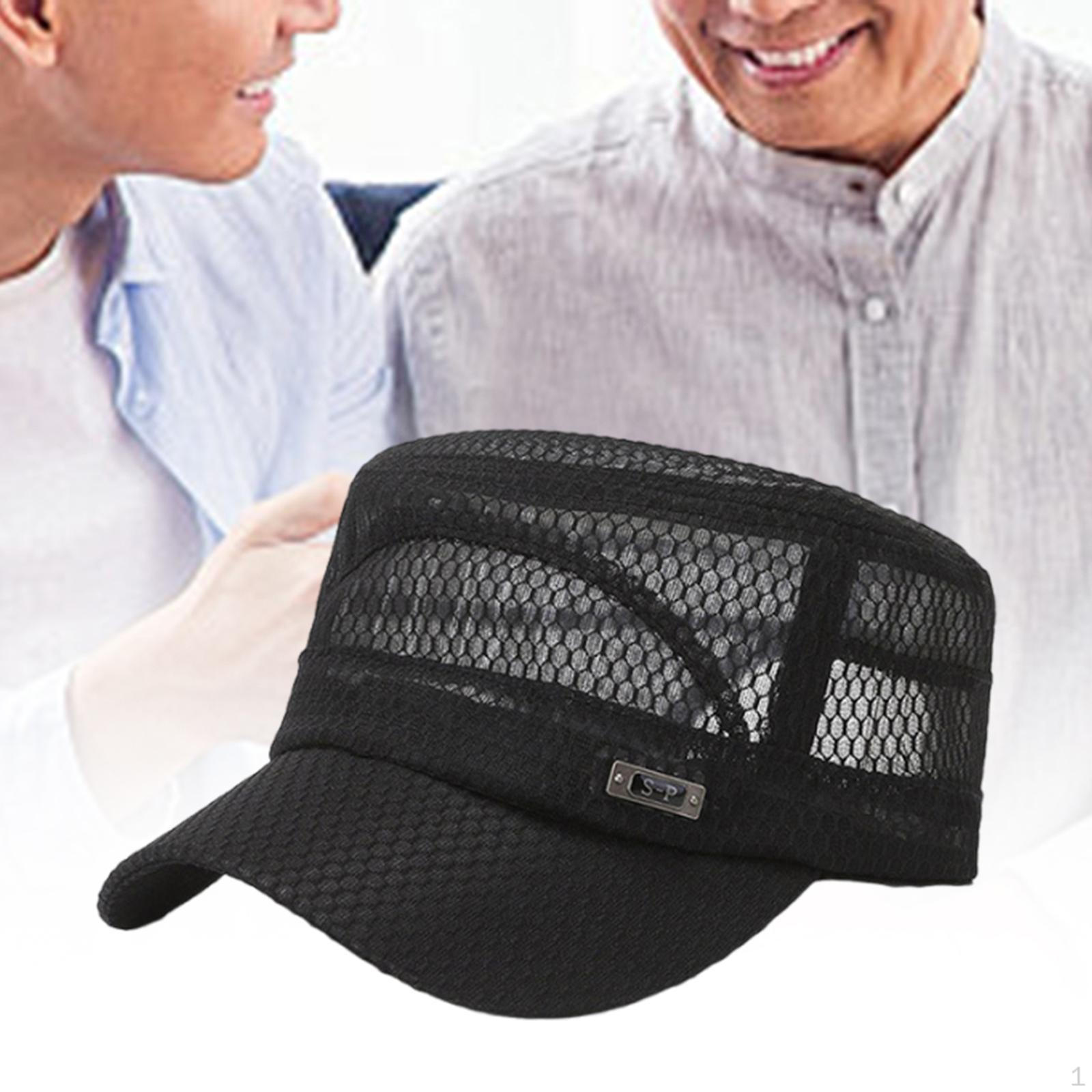 

Бейсбольная кепка для рыбалки, солнцезащитная мужская сетка для альпинизма, работы на открытом воздухе чёрный