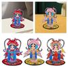 13cm Peking Opera Character MU Guiying Doll Chinese Statue Decorative Tabletop Ornament for Indoor Space Decor Multipurpose