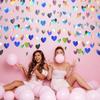 200 Pcs Iridescent Heart-52 FT Garland Party-Decorations Streamers Banner - Disco Kpop Birthday Holiday Girls Dancing Queen Princess Bachelorette