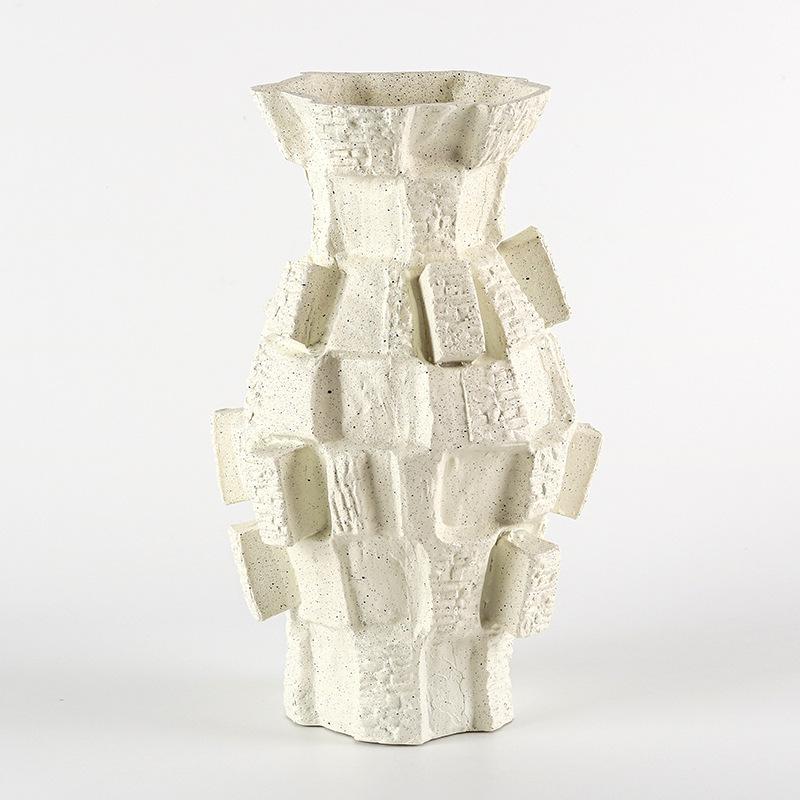 Wabi-sabi Flower Ware, Study Room, Living Room Model Room, Hotel Irregular Hollow Designer Special-shaped Vase Decoration