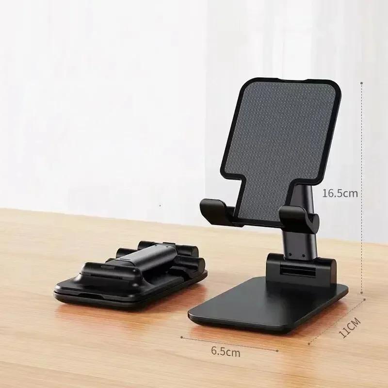 

Folding Phone Holder Tablet Lazy Bracket Height Adjustable Desktop Live Streaming Stand for iPhone 12-17 Pro Max Samsung Xiaomi чёрный