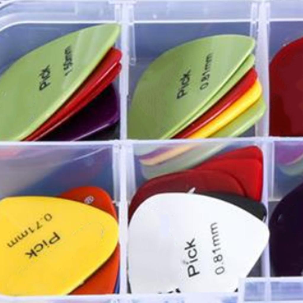 50Pcs Folk Guitar Pick Set Practical Comfortable Hand Feel Frosted Finish Mirror Finish Guitar Pick Kit