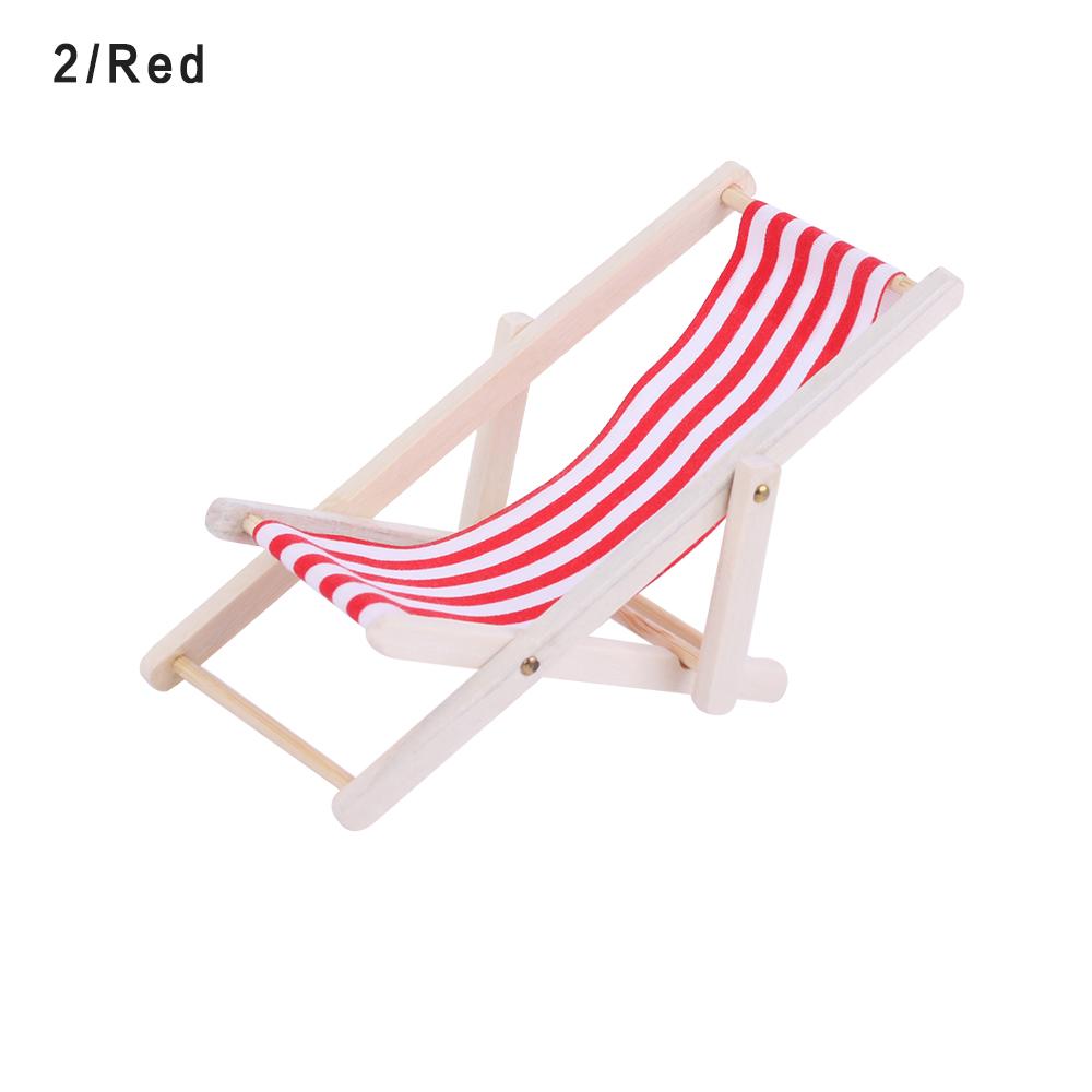 Furniture1:6/1:12 Plastic Garden Bench Chair Doll Beach Chair Foldable Deckchair Dollhouse Decor Doll Chair Toy Doll Accessories